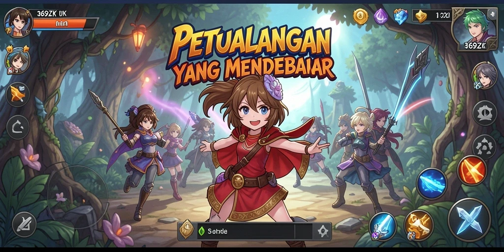 Screenshot gameplay 369ZK yang menampilkan aksi pertarungan anime.