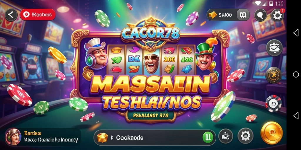 Screenshot gameplay CACOR78 menampilkan suasana Kasino yang hidup.