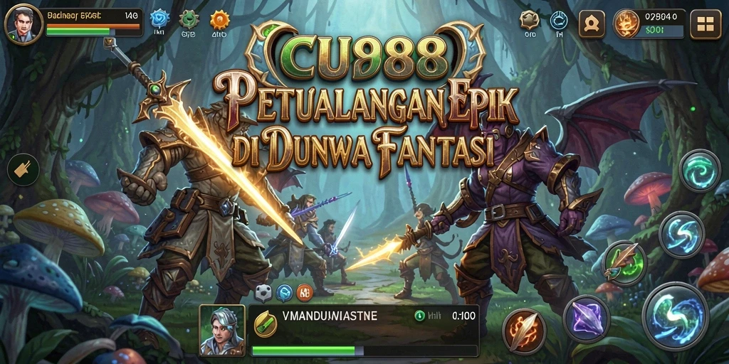 Tampilan gameplay CU888 yang mendebarkan dalam pertempuran RPG