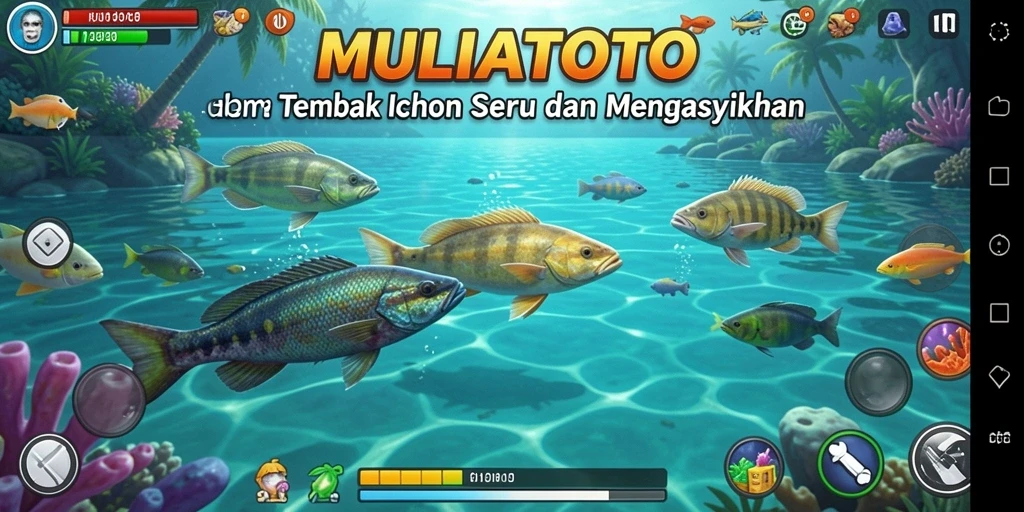 Tampilan gameplay seru Tembak Ikan di MULIATOTO.