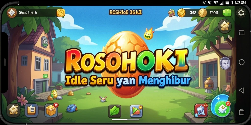Tampilan gameplay ROSOHOKI dengan grafik yang menarik dan mekanisme Idle.
