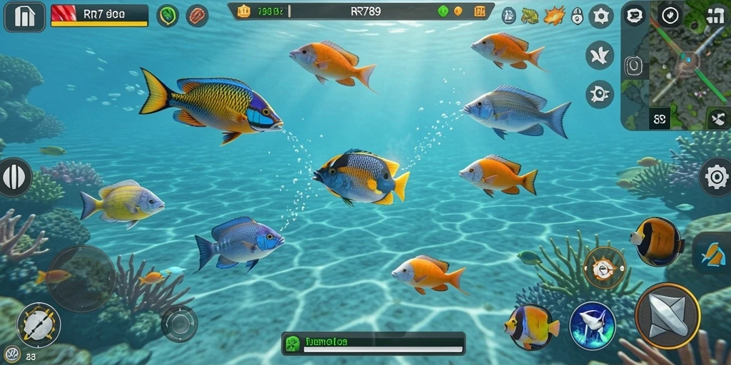 Tangkapan ikan seru di dalam game RR789.