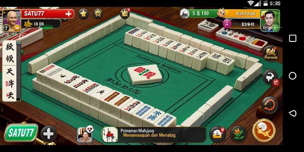 Tampilan menarik dari SATU77 saat bermain Mahjong.
