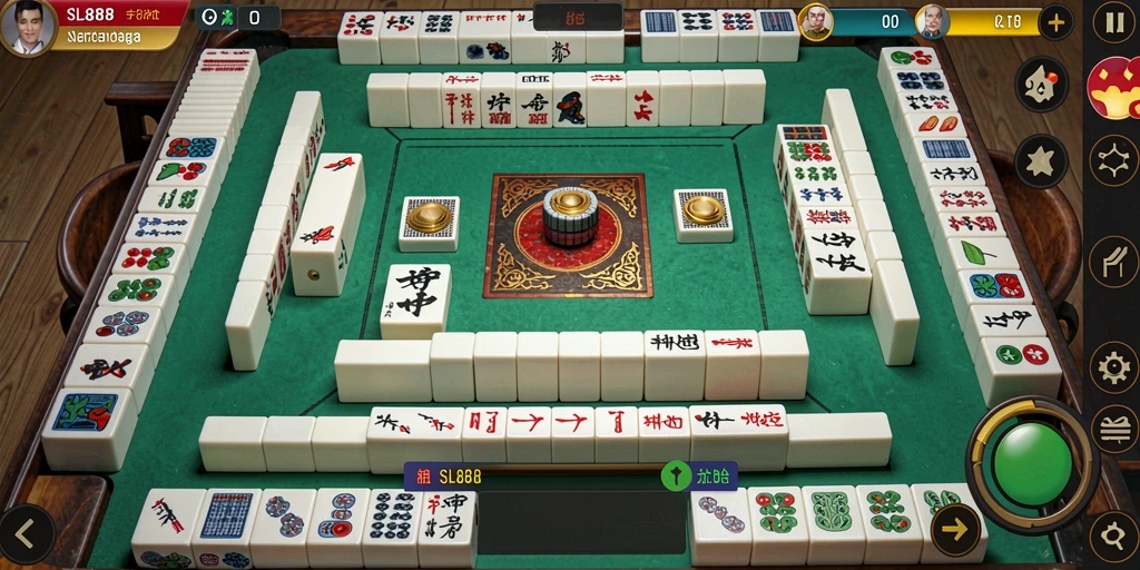 Screenshot SL888 menampilkan gameplay seru Mahjong dengan grafis menarik.