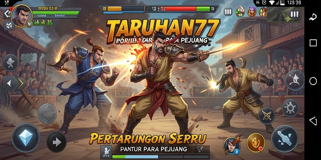Screenshot TARUHAN77 menampilkan aksi pertarungan yang mendebarkan.