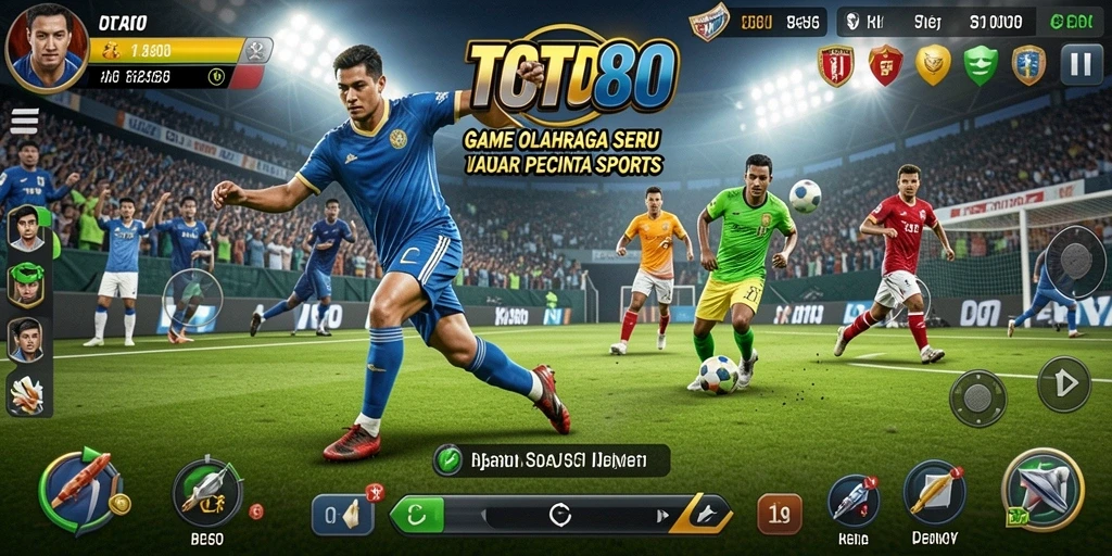 Tampilan gameplay menarik dari TOTO80 yang menggambarkan aksi olahraga.