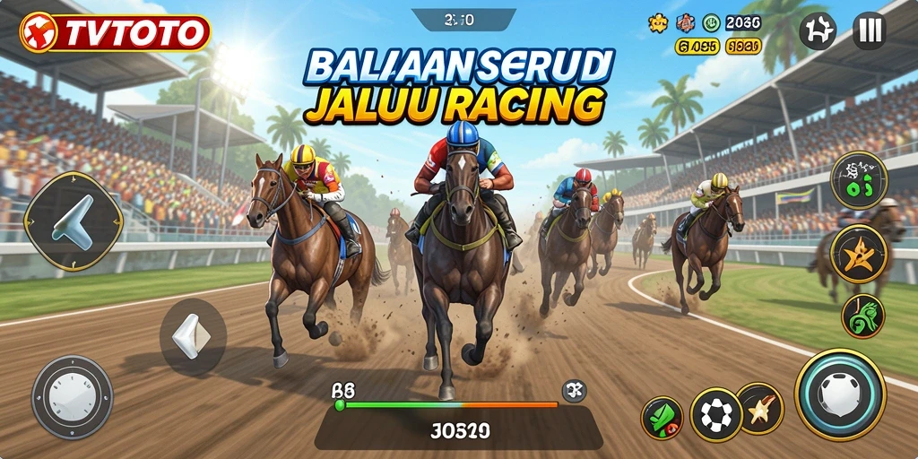 Tangkapan layar gameplay balapan seru di TVTOTO.